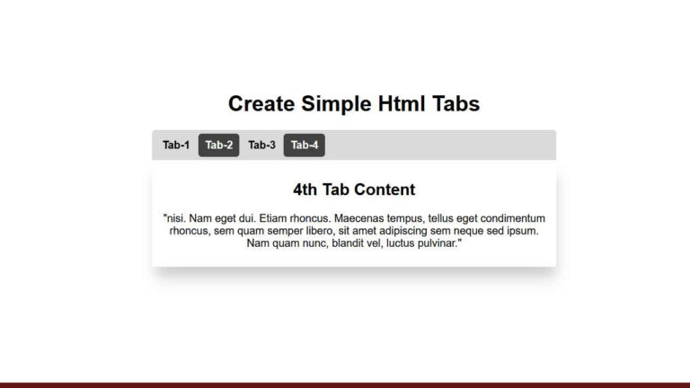 Create a Tab In HTML, HTML Tabs Example With Code In Hindi - Web ...