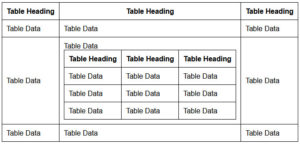 Nested Table HTML In Hindi - Web Tutorial Hindi