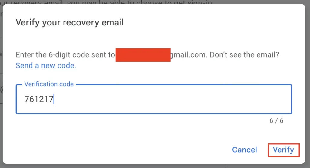 email verification code verify